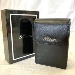 【未使用】Roen ブラック スカルロゴ 二つ折り財布 ロエン ROEN 二つ折り長財布 クロコ型押し スカル 黒 ブラック