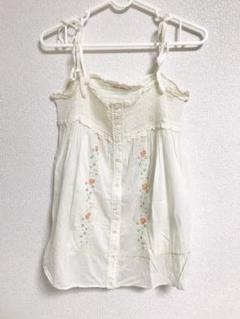 abc une face 刺繍入りキャミソール
