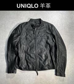 【ユニクロ】牛革　シングルライダース　ブラック 2025年最新】ユニクロ シングルライダースの人気アイテム - メルカリ
