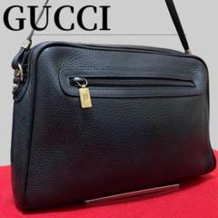 希少◎ GUCCI グッチ カメラバッグ ショルダー ゴールド金具 オールド 革