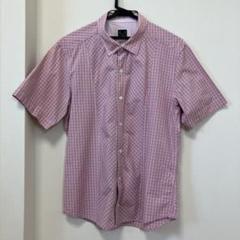 DKNY ピンク系チェック柄 半袖シャツ