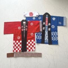 美品 祭り　はっぴ 中　90〜100センチ 2枚セット