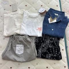 130サイズ　夏コーデ　半袖Tシャツ ハーフパンツ　ボトムス　マイリトルワンダー