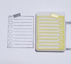 消しゴムはんこ。メモ枠(ルーズリーフ)のサムネイル