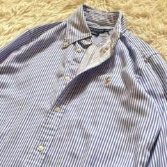 RALPH LAUREN ストライプシャツ ボタンダウン カラフルポニー ラルフローレン RALPH LAUREN シャツ 長袖 前開き ストライプ