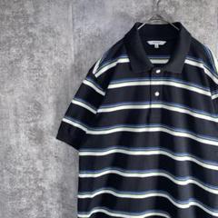 【発色がグッド】UNIQLO ユニクロ　ドライポロシャツ　ボーダー　ビッグサイズ