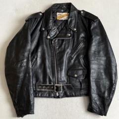 Schott 618 ダブルライダースジャケット ブラック 50
