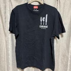 y070204 クックマン　Tシャツ　ブラック　ロゴ　L