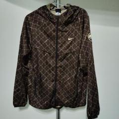 Nike 幾何学模様 ブラウン ナイロンジャケット