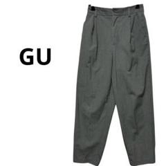 GU ジーユー グレー　イージータックテーパードパンツ M