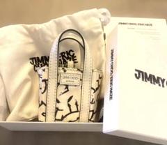 専用品JIMMY CHOO×ERIC HAZE BLACK 2WAYハンドバッグ ジミーチュウエリックヘイズ ショッパートート 2WAY 黒×白 ユニ