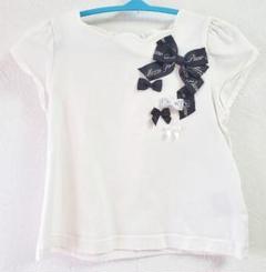 【mezzo piano】半袖Tシャツ 100 リボン