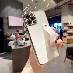 15 スマホスタンド バンド付き ProMax iPhone ホワイト シンプル
