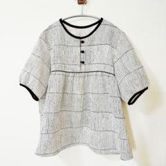 minaperhonen ハンドメイド misty line ブラウス