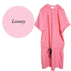 【Leenoy】フランス製♡ジグザグパターン♡ワンピース♡半袖【1】黒紐♡春夏