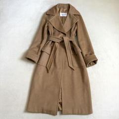 美品✨マックスマーラ ウールコート 高級カシミヤ混 白タグ キャメルベージュ M MAX MARA マックスマーラ イタリア製 白タグ カシミヤ混