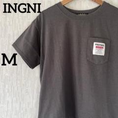 INGNI イング グレー 半袖 Tシャツ ポケット付 M トップス【565】