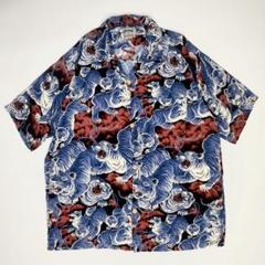 【美品】ヒューストン 百虎 アロハシャツ XL 虎柄 トラ タイガー サンサーフ