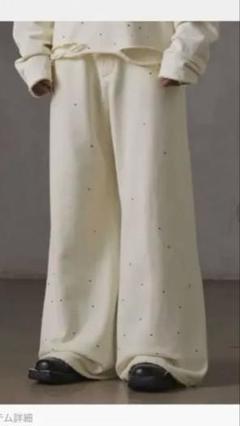 GRANCY】ラインストーンダメージスウェットパンツ sサイズ