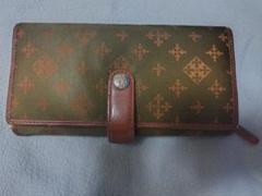 未使用・新品 ラシット　russet 長財布 ブラウン　エナメル Russet - ラシット ☆ モノグラム L字ファスナー 長財布