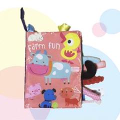シャカシャカ　布絵本　Farm Fun 英単語　動物 ソフトブック