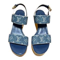 最終値下げVUITTON デニムサンダル24.5cm 最終値下げVUITTON デニムサンダル24.5cm - メルカリ
