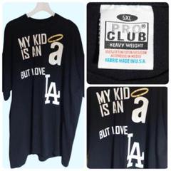 PRO CLUB Tシャツ　ブラック　5 XL USA製　LAロゴ