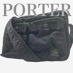 【人気】PORTER 吉田カバン ブラック ショルダーバッグ 斜め掛け タンカー