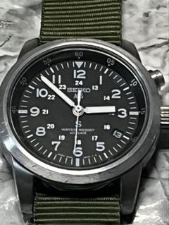 SEIKO SUS サス AGS ミリタリー文字盤　ブラック　5M22-6C20のサムネイル