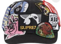 Supreme Patches 6-Panel Black 帽子 ベースボール