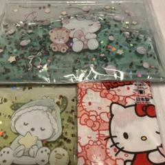 サンリオポチャッコハローキティひんやりジェルピローラメアイス枕 保冷剤とコップ袋