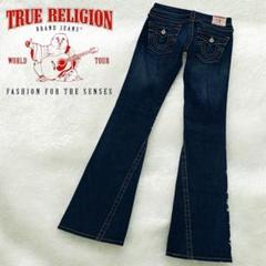 【レア】TRUE RELIGION ブーツカットデニムパンツ ピンク キラキラ レア】TRUE RELIGION ブーツカットデニムパンツ ピンク