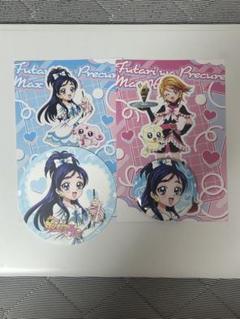 キュアブラック＆キュアホワイト カード色紙 キュアホワイト 缶バッジ
