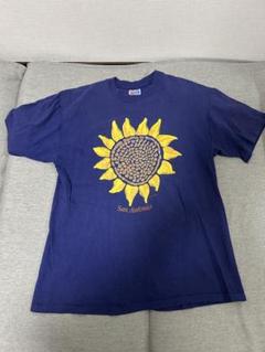 Hanes ひまわりプリント Tシャツ Lサイズ　90s 90's～ Hanes クロード・モネ ''ひまわり'' プリントTシャツ
