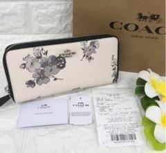 COACH 長財布 財布 フローラル 花柄