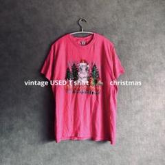 昭和レトロTシャツ　USED ヴィンテージTシャツ　クリスマス　古着Tシャツ