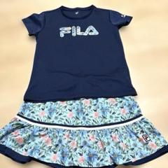 美品‼️フィラ　上下セット　セットアップ　花柄　グリーン　ネイビー　テニス　ボール
