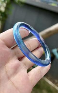 ⭐︎【天然】アクアマリン バングル 25.5g