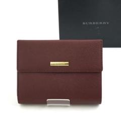 【新品未使用】バーバリー　チェック型押しレザー　がま口　かぶせ長財布 BURBERRY - BURBERRY 長財布 ブラック エンボスチェック 型押し