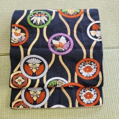 アンティーク手刺繍御所車ぶどう紋様昼夜帯　菊　大正ロマン　京袋帯　アンティーク 784da18080e49018cf0f260c36b543