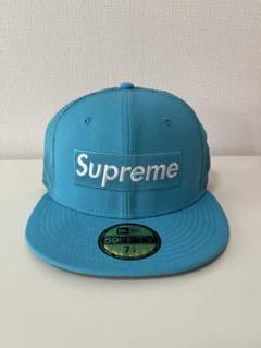 Supreme メッシュキャップ 23ss エンボス　水色 4de0d089f08fdc4016c46fcd33d07a