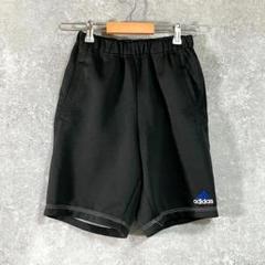 adidas　ハーフパンツ　ブラック　ロゴ　刺繍　ポリエステル　スポーツ