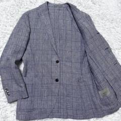 ☆極美品 ボリオリ 超高級 ストライプ柄 リネン混紡 テーラード