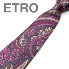 極美品 現行 エトロ ETRO ネクタイ ペイズリー 総柄 パープル 2022 resize_image.php?image=etro/