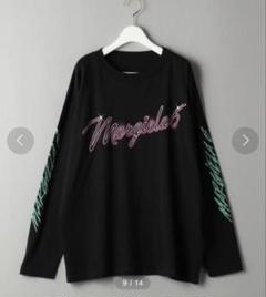 公式の店舗 MM6 メゾンマルジェラ グラフィック ロゴ 長袖Tシャツ ロンT トップス