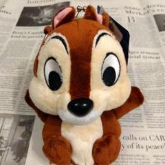Disneyチップ&デールがまぐちポーチ　マスコットタグ付き未使用美品 19cm