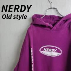 《希少》NERDY ノルディ☆パーカー L パープル　サイドロゴ　デカロゴ