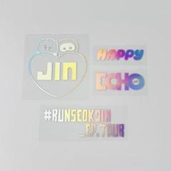 BTS JINロングステッカー・サークルステッカー・両面ホログラムフォトカード③ BTS ロングステッカー・ステッカー・ホログラム両面フォトカード