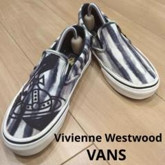 未使用25.5ヴィヴィアンウエストウッド×VANS ブラックレザースニーカー Vivienne Westwoodレディース 黒 レザー スニーカー