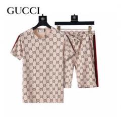 最終１日限定GUCCIグッチ　GG上下長袖半ズボンセットアップ 最終1日限定GUCCIグッチ GG上下長袖半ズボンセットアップ